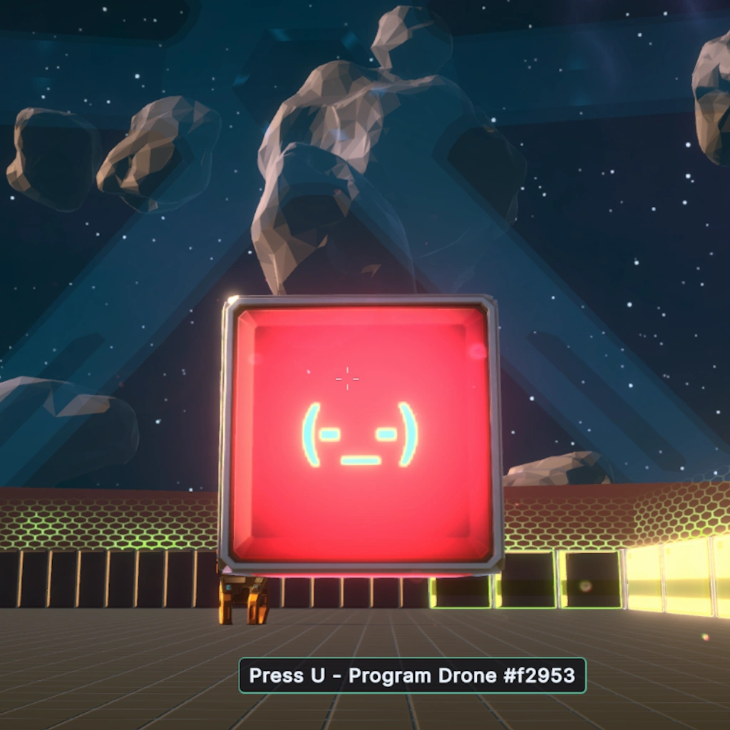 Worker drone ready to be programmed in the world